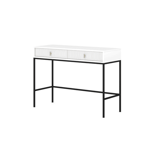 A mesa de consola MAGGIORE apresenta num estilo moderno. Mede 77x104x50 cm e inclui 2 gavetas.