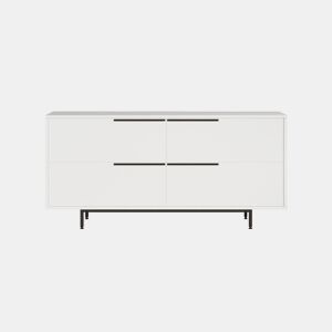 Mesa de consola OCEAN, num estilo moderno, com 74x160x45 cm, 4 portas e 4 prateleiras