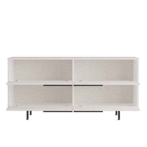 Mesa de consola OCEAN, num estilo moderno, com 74x160x45 cm, 4 portas e 4 prateleiras