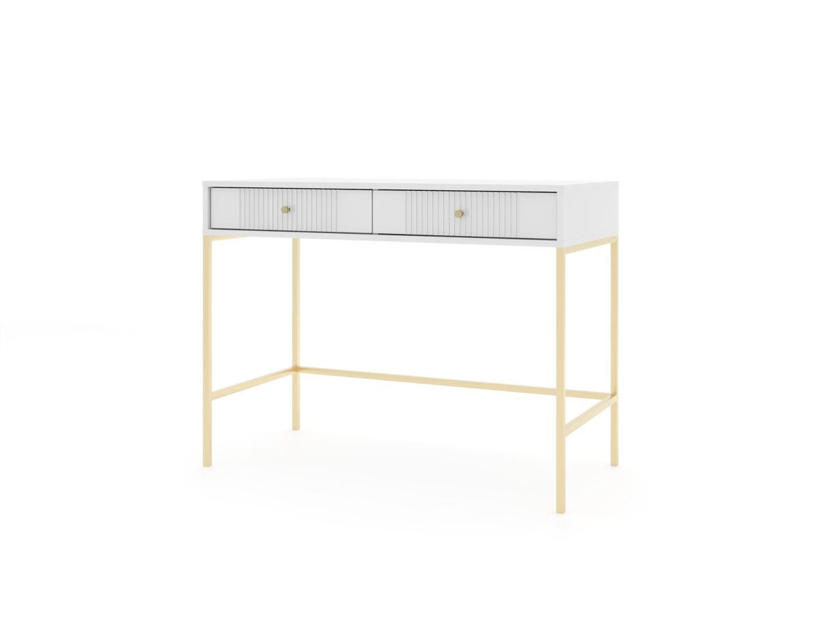 La consola iseo de estilo moderno. mide 79x104x50 cm e incluye 2 cajones.