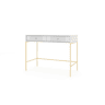 A mesa de consola ISEO apresenta num estilo moderno. Mede 79x104x50 cm e inclui 2 gavetas.