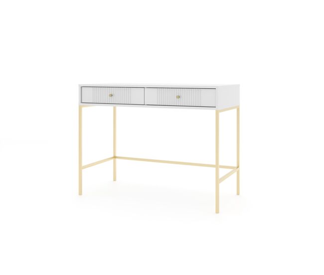 La consola iseo de estilo moderno. mide 79x104x50 cm e incluye 2 cajones.
