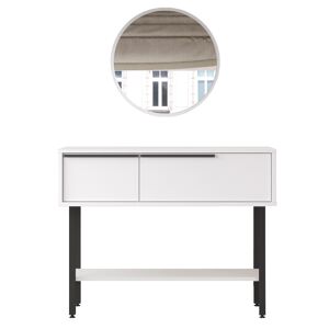 Mesa de consola OCEAN, num estilo moderno, com 76x100x30 cm, 2 portas e 3 prateleiras