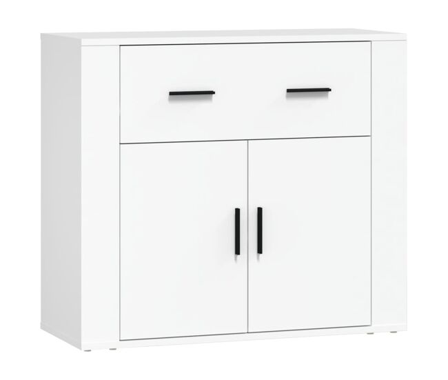 Vidaxl aparador de madera contrachapada blanco 80x33x70 cm