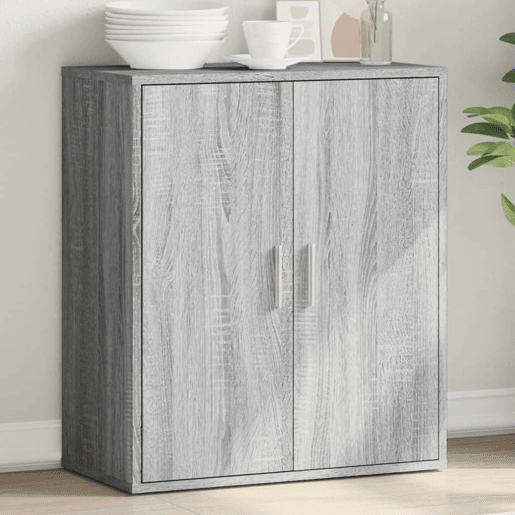 vidaXL Aparador 79x38x80 cm derivados de madeira cinzento sonoma