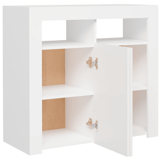 vidaXL Aparador com luzes LED 80x35x75 cm branco vidaXL Aparador com luzes LED 80x35x75 cm branco
