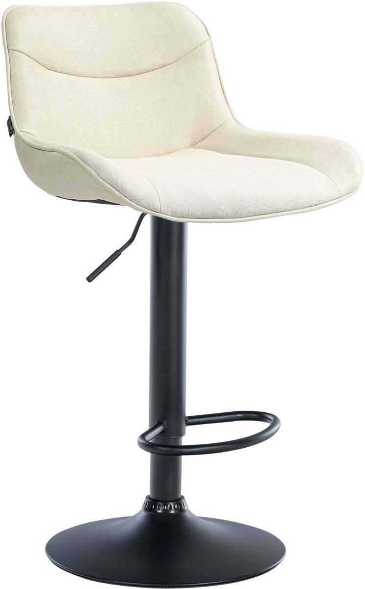 Taburete de bar vonore en tela crema 51x49x85 cm