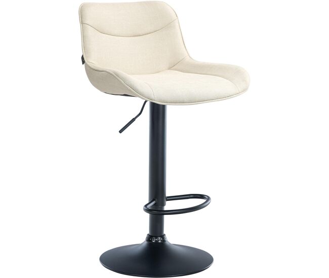 Taburete de bar vonore en tela crema 51x49x85 cm