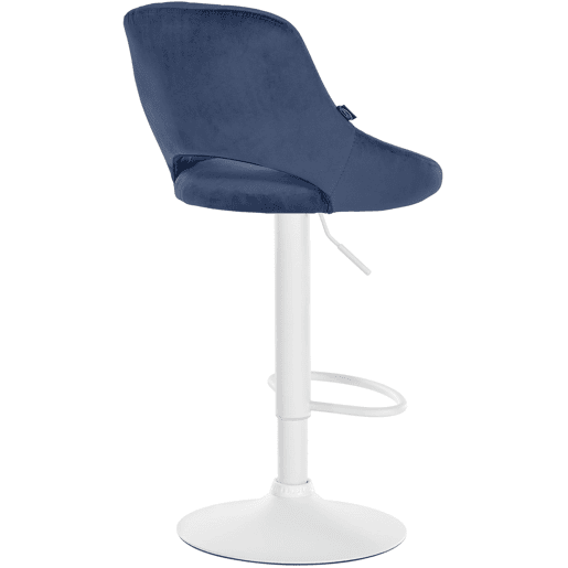 Taburete de bar Milet de terciopelo Azul 48X47X85 cm