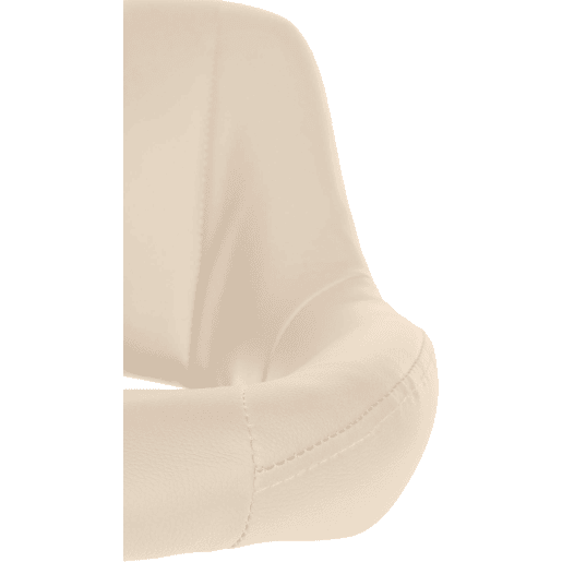 Taburete de bar Milet en polipiel Simil cuero Crema 48X47X85 cm