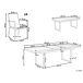 Beliani Conjunto de comedor VALCANETTO/BUSSETO Beliani Conjunto de comedor VALCANETTO/BUSSETO Blanco/ Gris