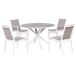Beliani Conjunto de comedor MALETTO/BUSSETO Beliani Conjunto de comedor MALETTO/BUSSETO Blanco/ Gris