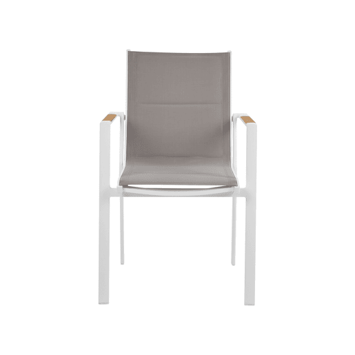 Conjunto de refeições de jardim 4 lugares MALETTOBUSSETO Metal Efeito de mármore Cinzento