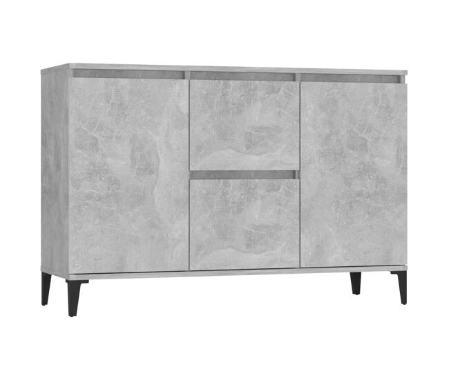 Vidaxl aparador de madera contrachapada gris hormigón 102x35x70 cm