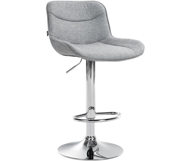Taburete de bar vonore en tela gris 51x49x85 cm