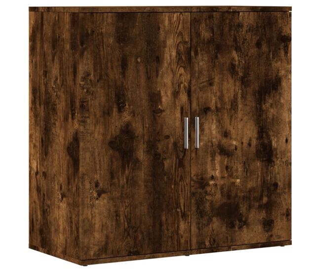 Vidaxl aparador de madera de ingeniería roble ahumado 79x38x80 cm