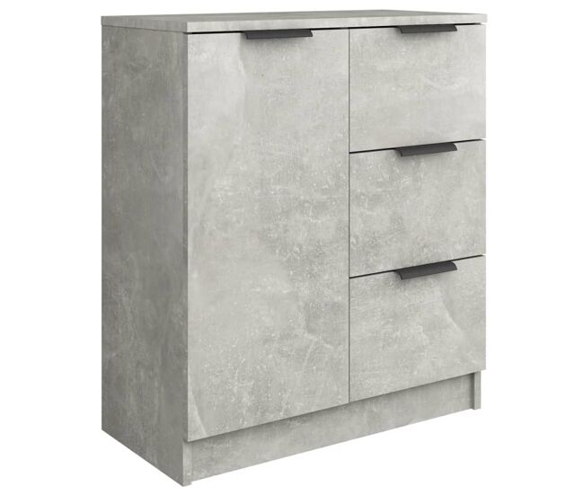 Vidaxl aparador de madera contrachapada gris hormigón 60x30x70 cm