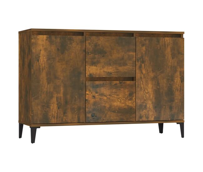 Vidaxl aparador madera contrachapada color roble ahumado 102x35x70 cm