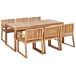 Beliani Conjunto de comedor SASSARI II Beliani Conjunto de comedor SASSARI II Madera Clara