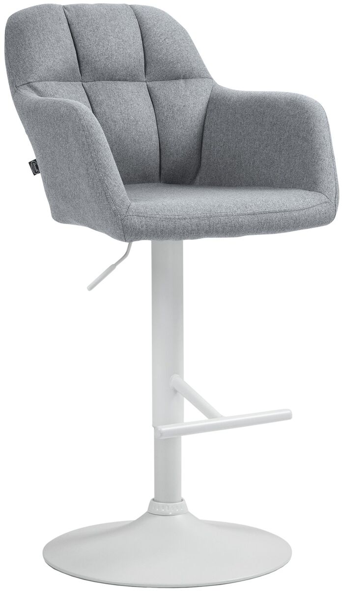 Taburete de bar natoma en tela gris 59x57x97 cm