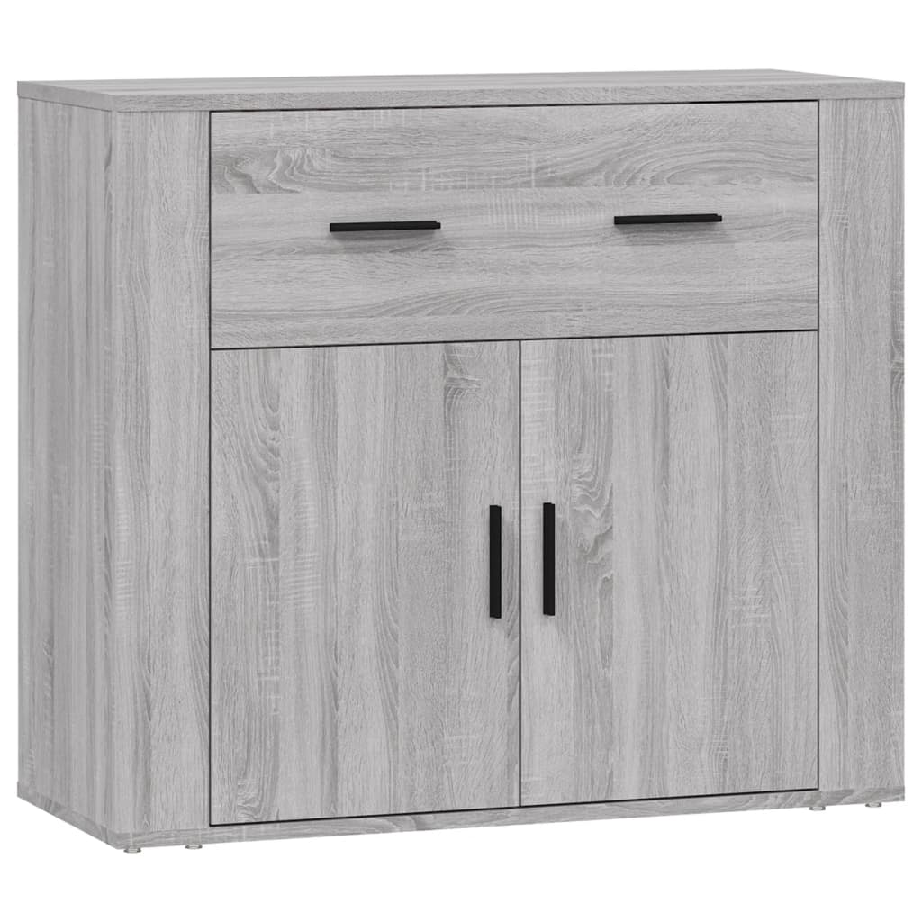 Aparador de madera contrachapada 80 Roble/ Gris