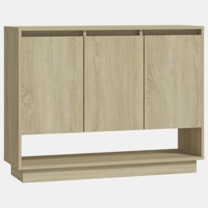 vidaXL Aparador 97x31x75 cm derivados de madeira carvalho sonoma