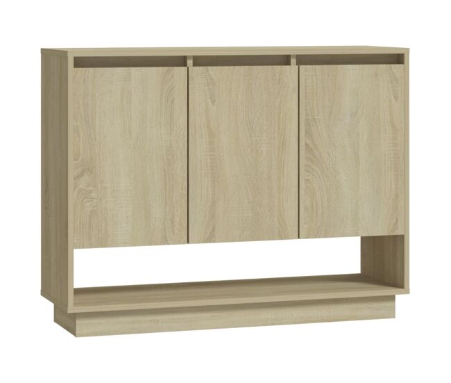 Vidaxl aparador de madera contrachapada roble sonoma 97x31x75 cm