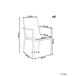 Beliani Silla de jardín BUSSETO Beliani Silla de jardín BUSSETO Blanco/ Gris