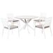 Beliani Conjunto de comedor MALETTO/TAVIANO Beliani Conjunto de comedor MALETTO/TAVIANO Blanco/ Gris