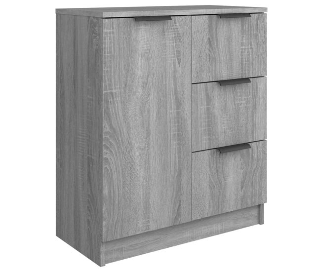 Vidaxl aparador de madera contrachapada gris sonoma 60x30x70 cm