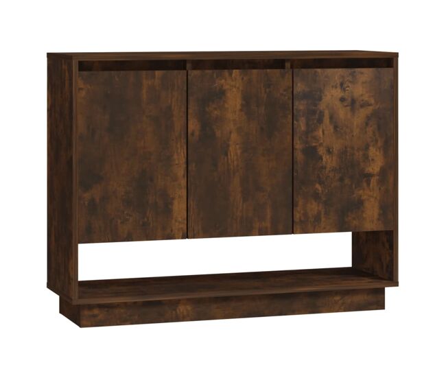 Vidaxl aparador de madera de ingeniería roble ahumado 97x31x75 cm