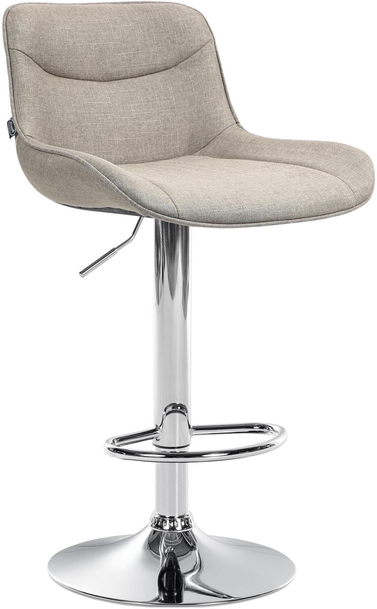 Taburete de bar vonore en tela gris topo 51x49x85 cm
