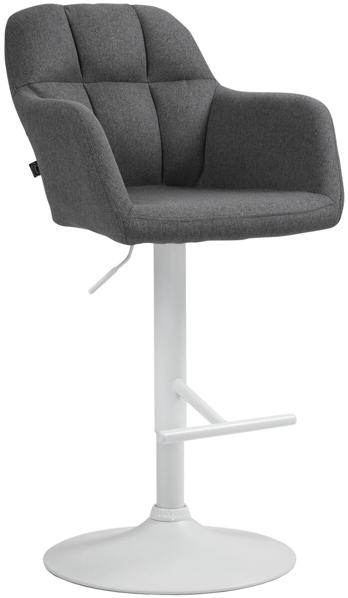 Taburete de bar natoma en tela gris oscuro 59x57x97 cm