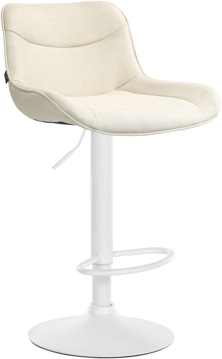 Taburete de bar vonore en tela crema 51x49x85 cm