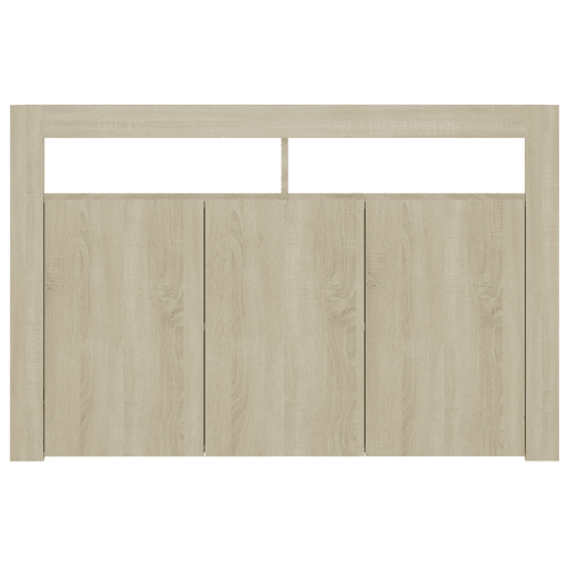 vidaXL Aparador com luzes LED 115,5x30x75 cm carvalho sonoma