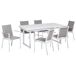 Beliani Conjunto de comedor VALCANETTO/BUSSETO Beliani Conjunto de comedor VALCANETTO/BUSSETO Blanco/ Gris