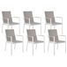 Beliani Conjunto de comedor VALCANETTO/BUSSETO Beliani Conjunto de comedor VALCANETTO/BUSSETO Blanco/ Gris