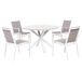 Beliani Conjunto de comedor MALETTO/BUSSETO Beliani Conjunto de comedor MALETTO/BUSSETO Blanco/ Gris