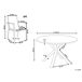 Beliani Conjunto de comedor MALETTO/BUSSETO Beliani Conjunto de comedor MALETTO/BUSSETO Blanco/ Gris
