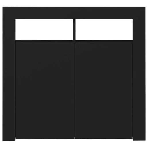 vidaXL Aparador com luzes LED 80x35x75 cm preto vidaXL Aparador com luzes LED 80x35x75 cm preto