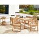 Beliani Conjunto de comedor SASSARI II Beliani Conjunto de comedor SASSARI II Madera Clara