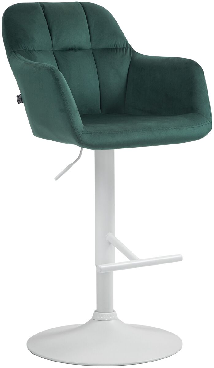 Taburete de bar natoma en terciopelo verde 59x57x97 cm