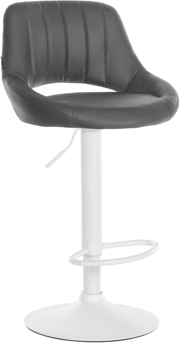 Taburete de bar milet en polipiel simil cuero gris 48x47x85 cm
