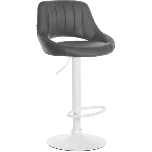 Taburete de bar Milet en polipiel Simil cuero Gris 48X47X85 cm