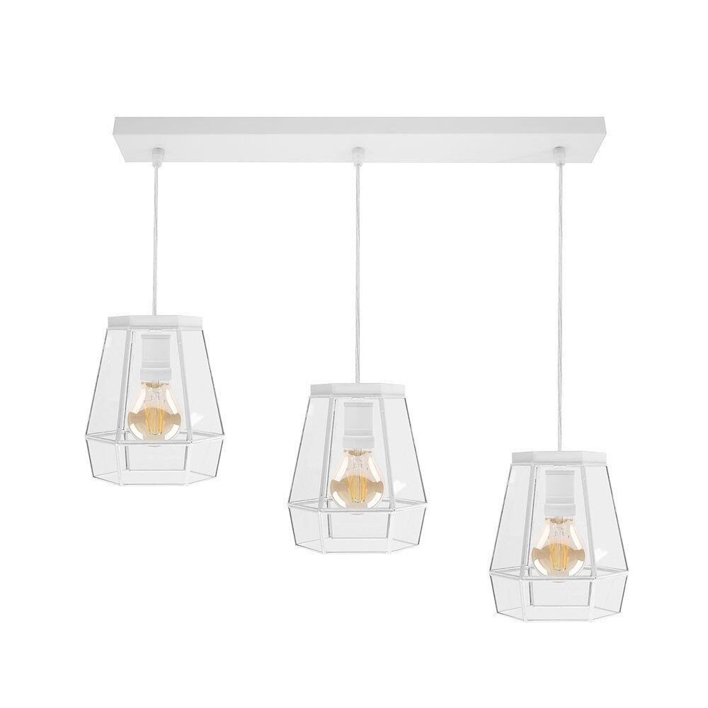 Lampara de techo metal color blanco serie guia 64cm