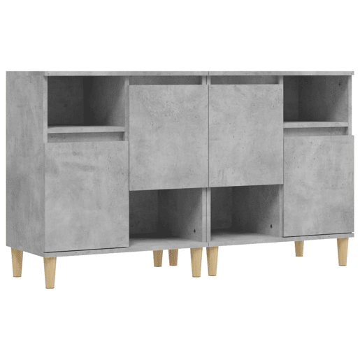 vidaXL Aparadores 2 pcs 60x35x70 cm derivados de madeira cinza cimento vidaXL Aparadores 2 pcs 60x35x70 cm derivados de madeira cinza cimento