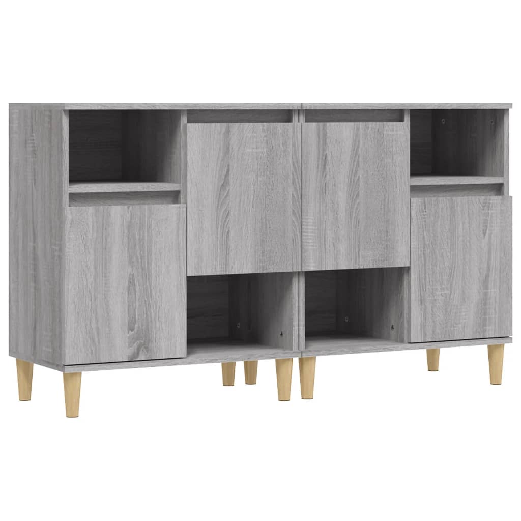 Vidaxl aparadores 2 uds madera contrachapada gris sonoma 60x35x70 cm
