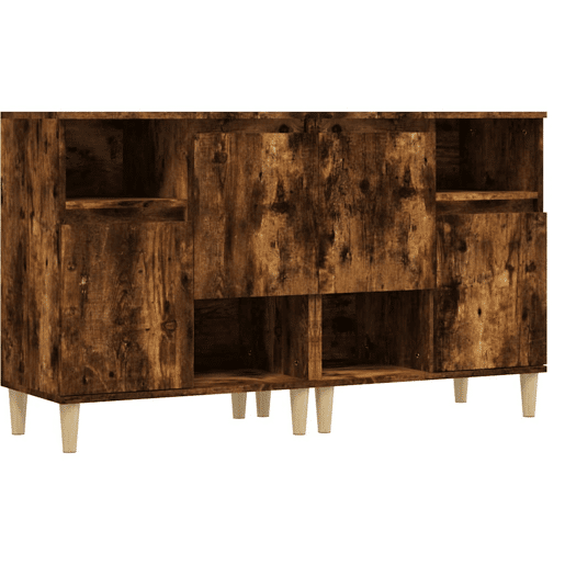 vidaXL Aparadores 2 pcs 60x35x70 cm derivados madeira carvalho fumado