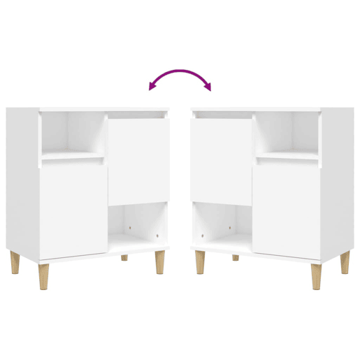 vidaXL Aparadores 3 pcs 60x35x70 cm derivados de madeira branco