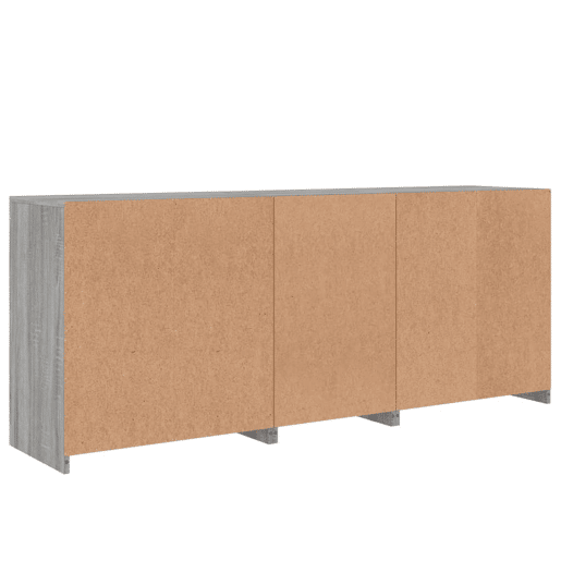 vidaXL Aparador com luzes LED 181,5x37x67 cm cinzento sonoma vidaXL Aparador com luzes LED 181,5x37x67 cm cinzento sonoma